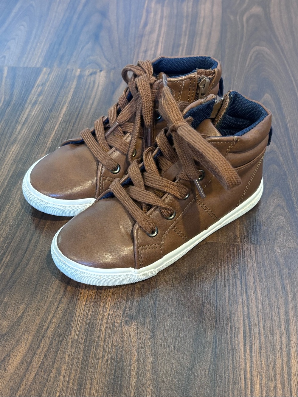 Cat & Jack Toddler Size 10 Brown High-Top Sneakers